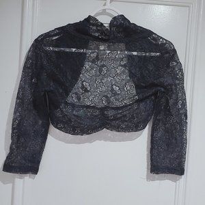 Vintage Junior Lace Cropped Cardigan